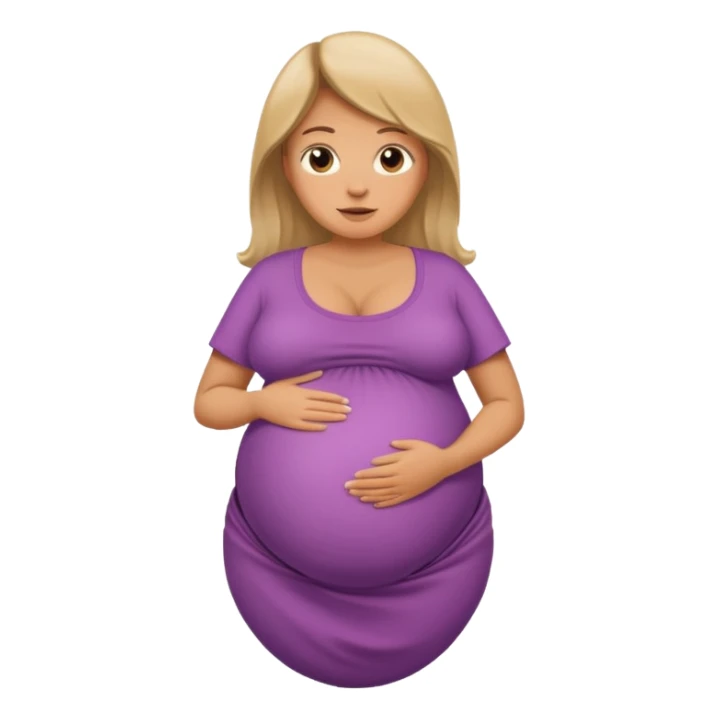 heavily pregnant woman with extremely abnormally huge overdue belly sticker