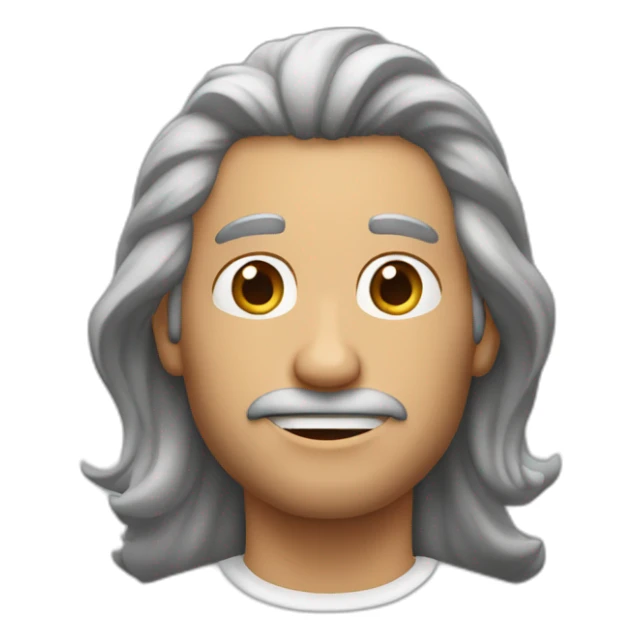 hombre blanco de 53 años con el pelo canoso sticker