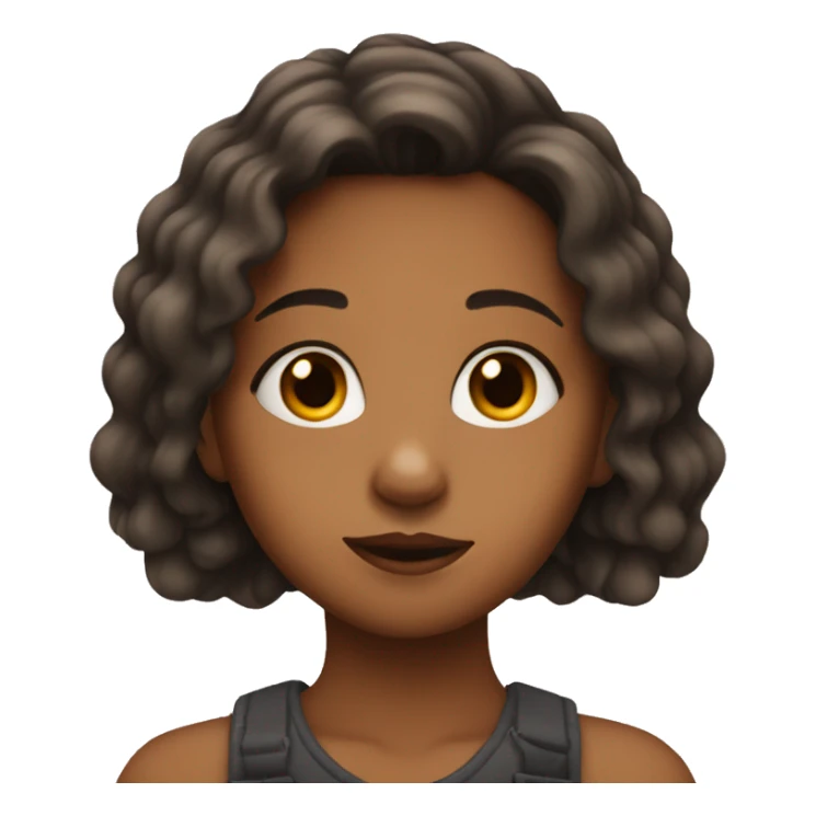 girl with scar on chin sitting sticker