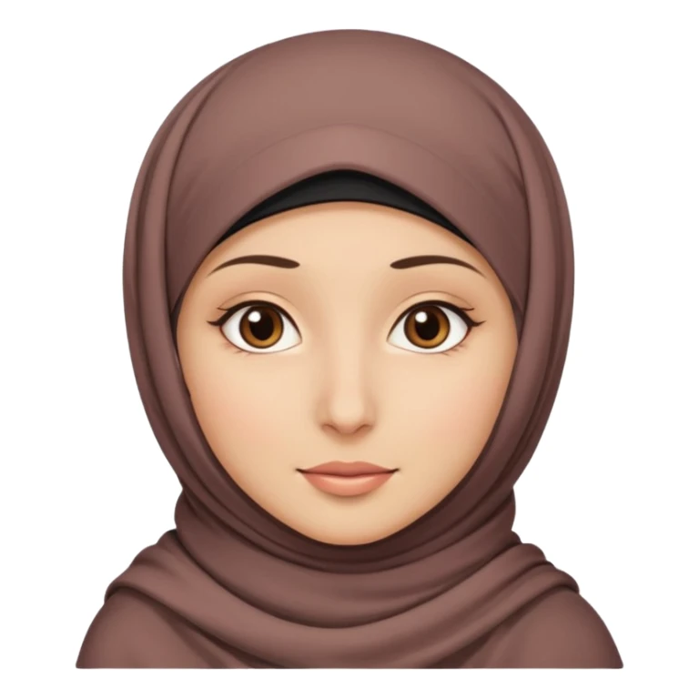 hijab woman with neutral face sticker
