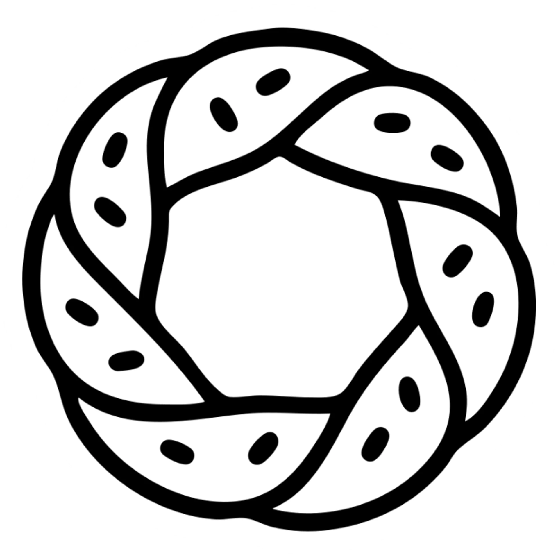 a simit, Turkish sesame bagel, outline icon style sticker
