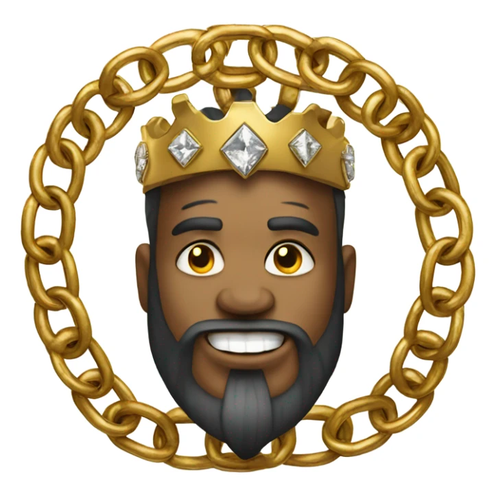 A god wearing god chains has gold teeth and various diamonds  sticker