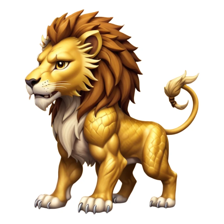 make a hyper realistic mythical lion creature with great detail sticker