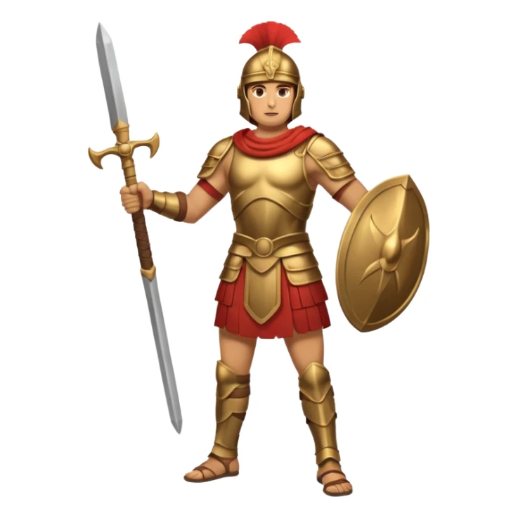 soldado cartaginés en cuerpo entero sticker