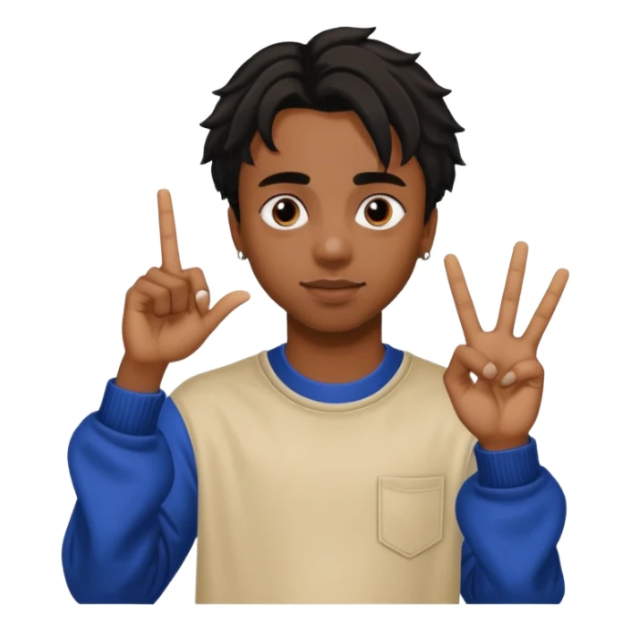 Playboi Carti YVL hand sign sticker