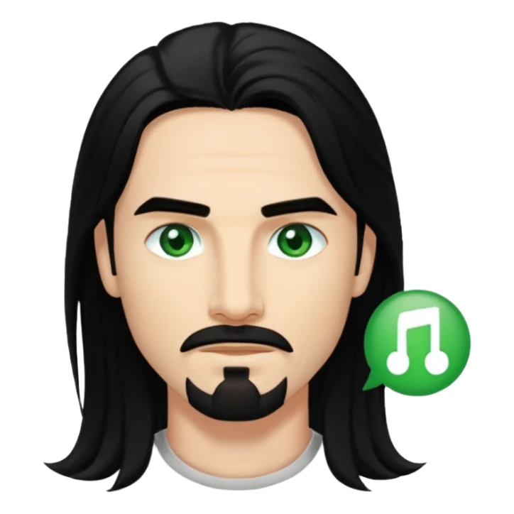 Kevin Richardson green eyes, long black hair sticker