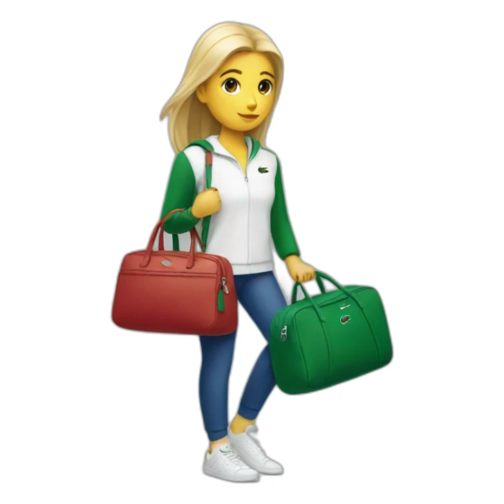 Lacoste bag girl sticker