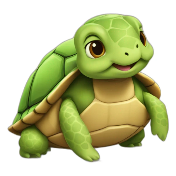 Une tortue sur un lapin sticker