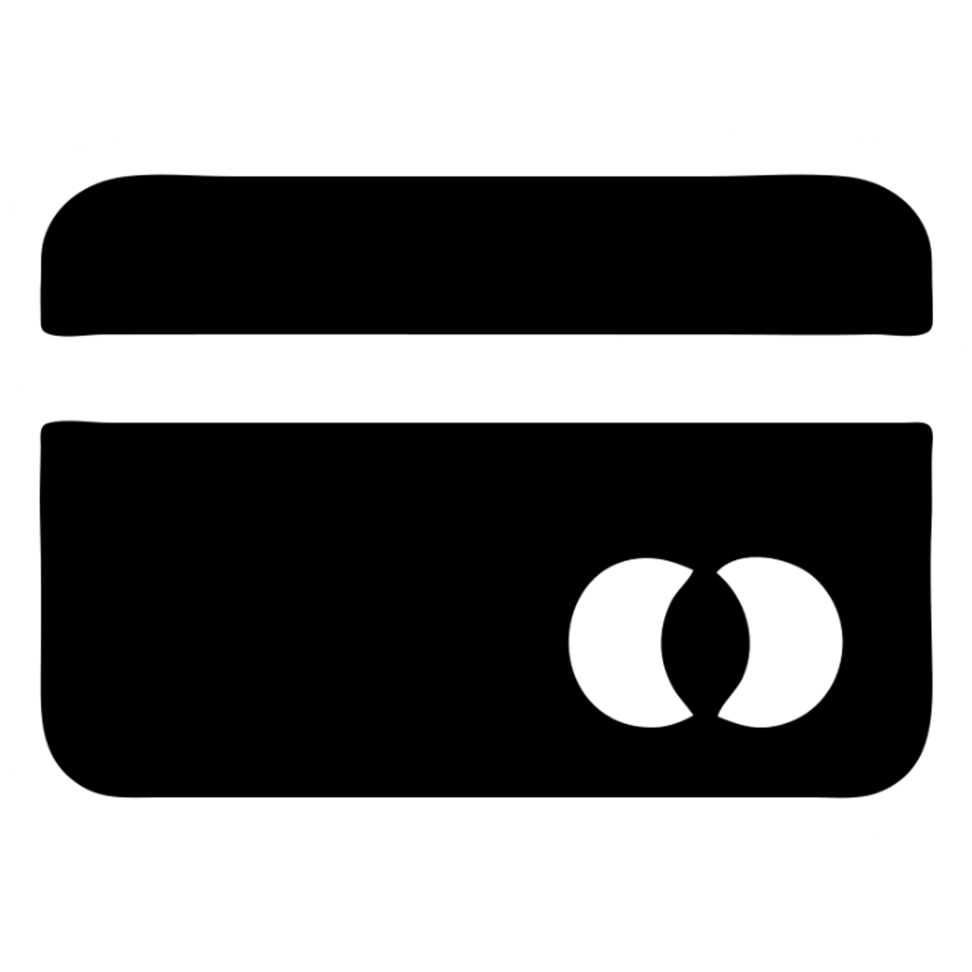 modern simple credit card icon, no text sticker