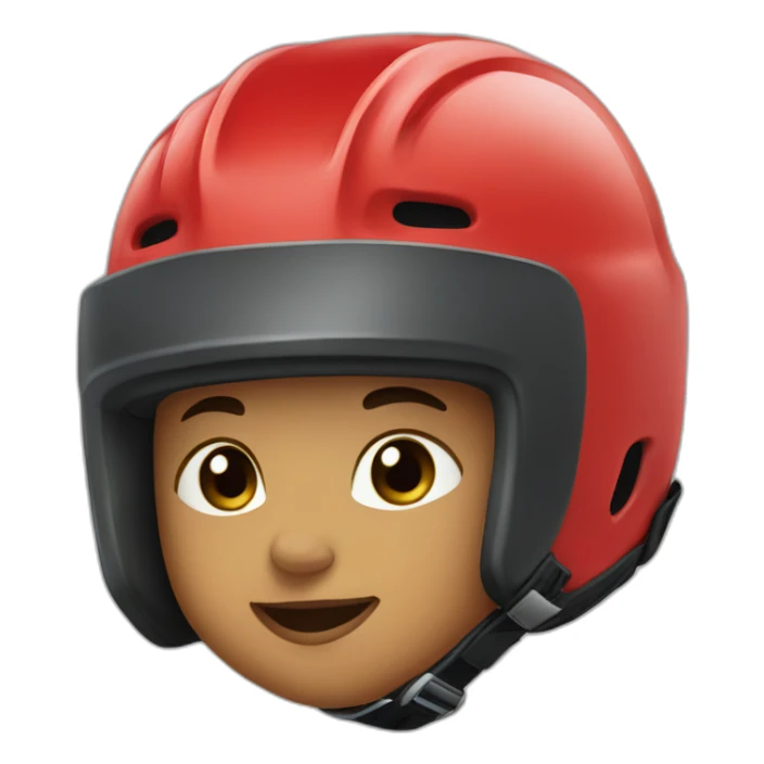 baby hockey player wearing red helmet sticker