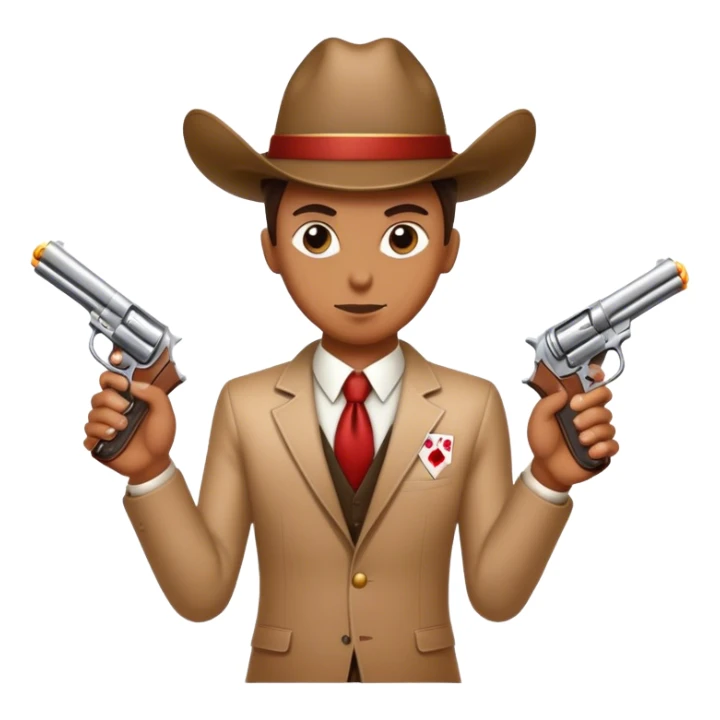 Poker gun Jewish sticker