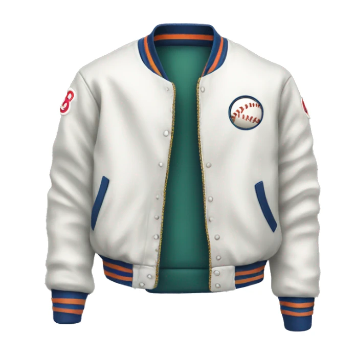 a baseball jacket piece of clothes item only sticker