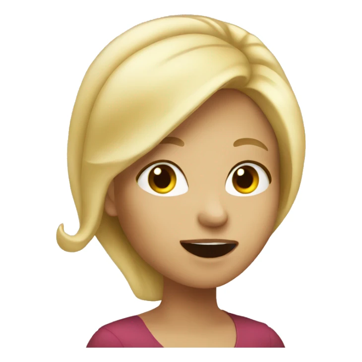 Blonde girl singing  sticker