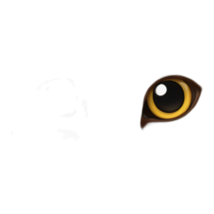 een bruine kat met bruine ogen sticker