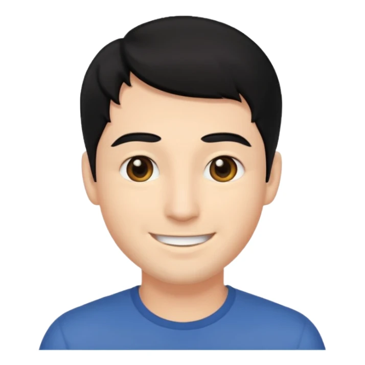 man with black hair and eyes but handsome sticker