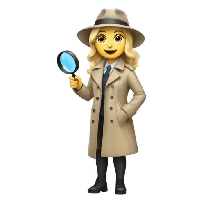Blonde girl detective sticker