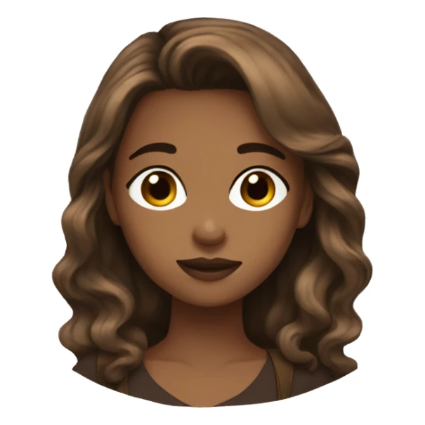 Girl aesthetic with brown hair sticker