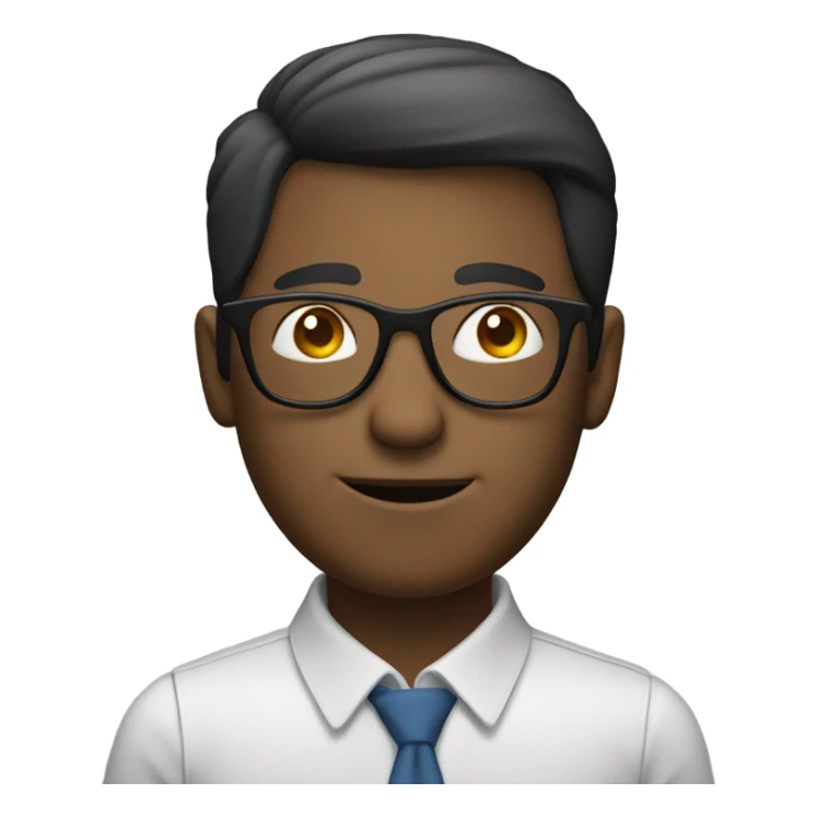 male portrait with glasses sticker