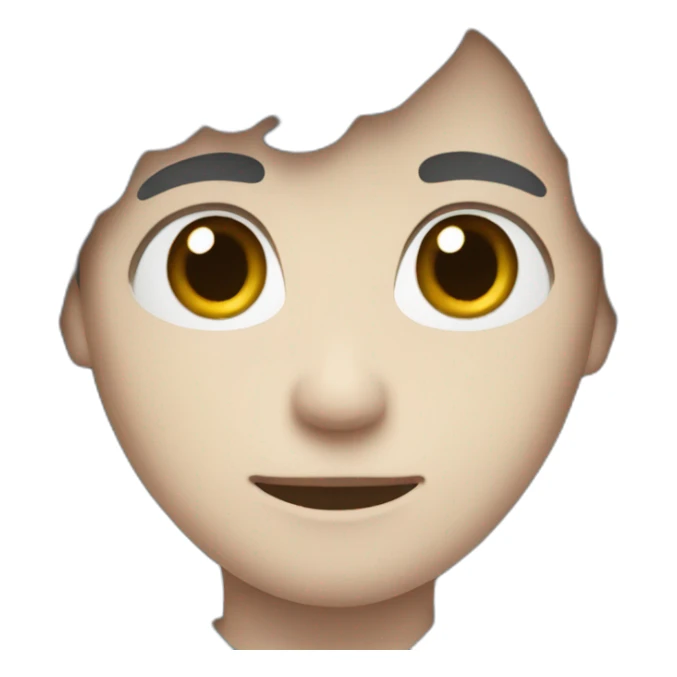 Medic man with no, pale skin, blue eyes sticker