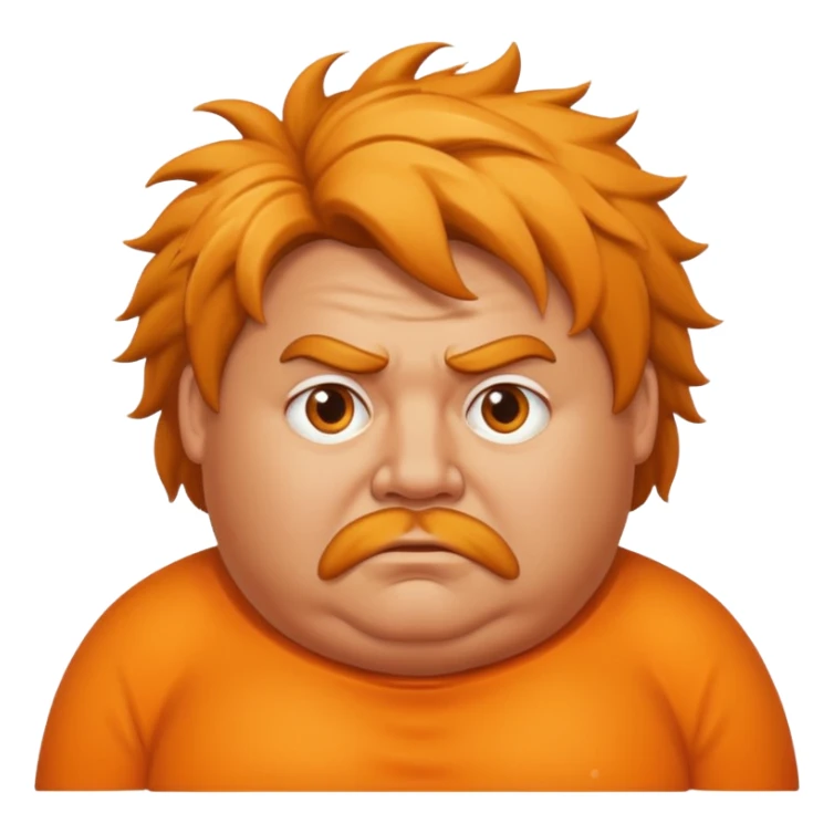 Fat orange man with awful hair sticker