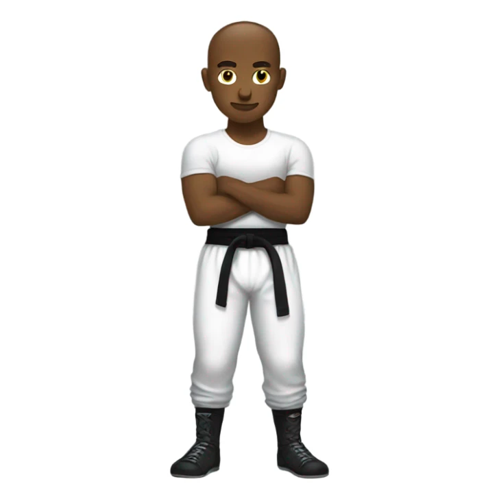 Kickboxer in belt t shirt and pants  sticker