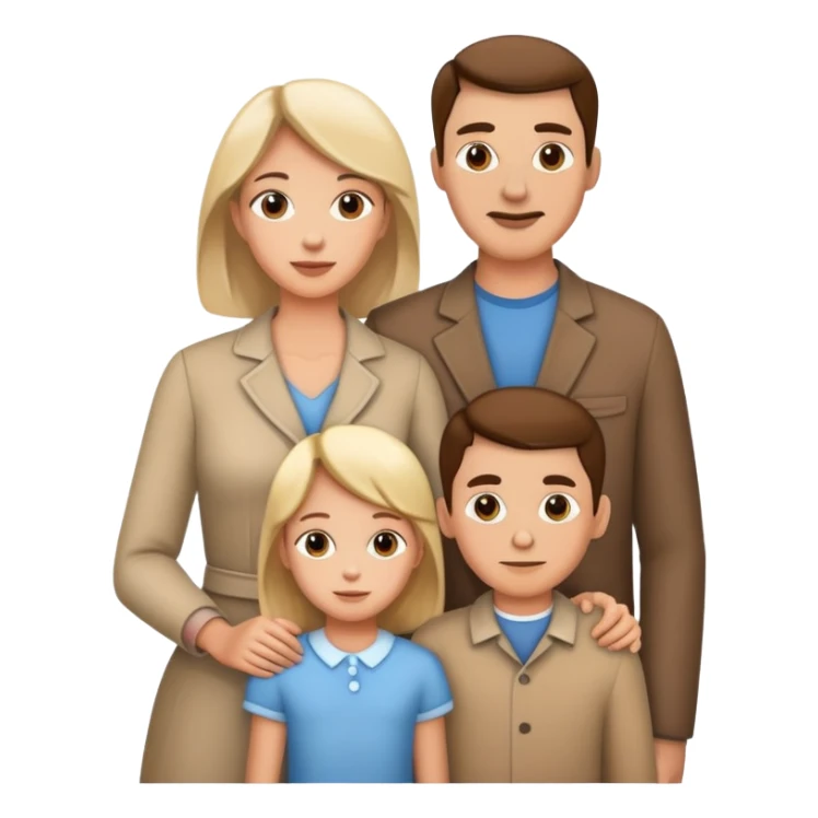 1mom 1dad 2boys 1girl sticker