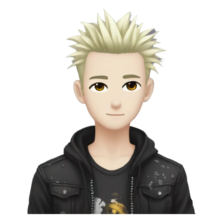 Cute Edgy Attractive Anime Punk Man sticker