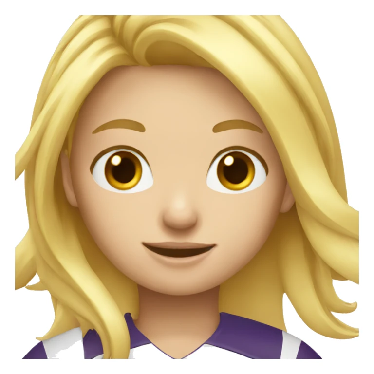 blonde hair girl playing football sticker