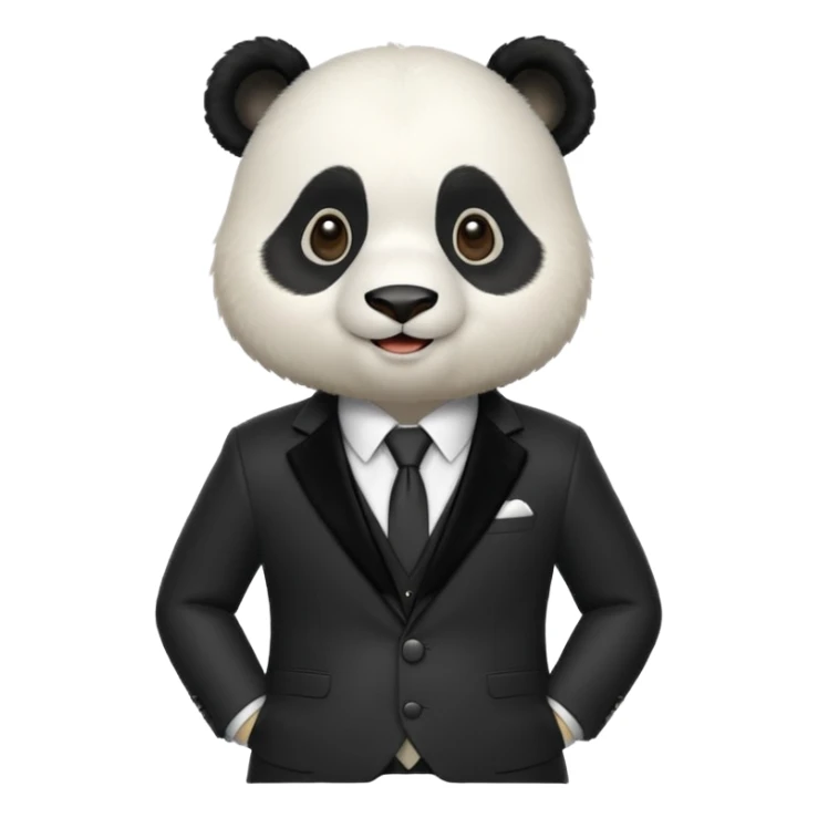 Panda in a suit sticker