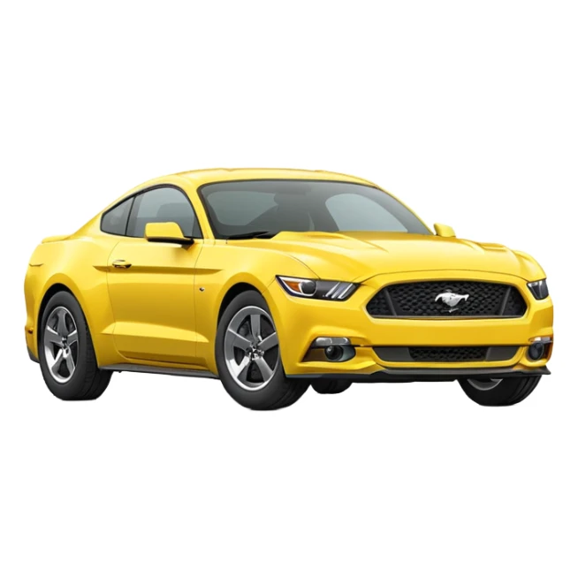 Create a ford mustang 309 emoji in yellow colour  sticker