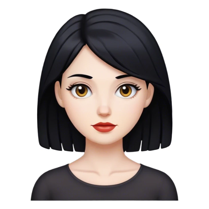 Mujer Blanca pelo negro sticker