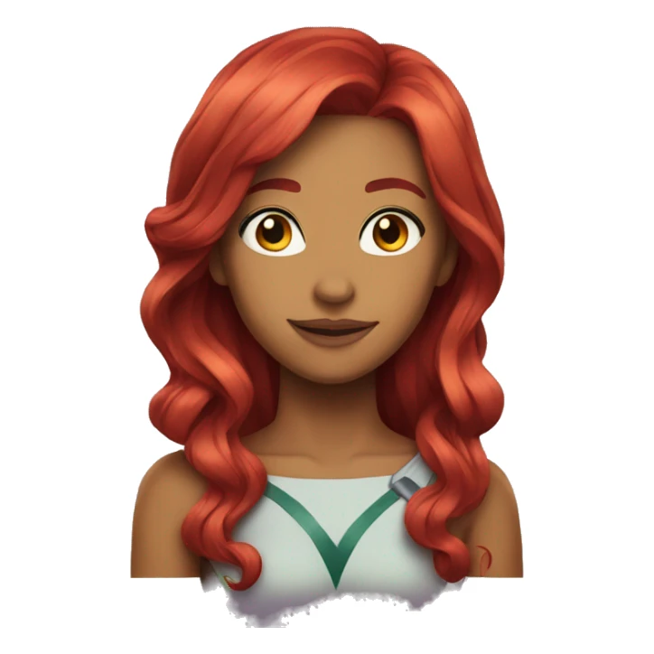 starfire dc red hair sticker