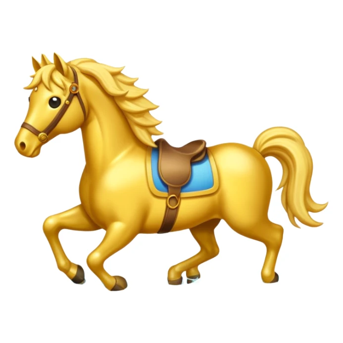 Golden horse shore sticker