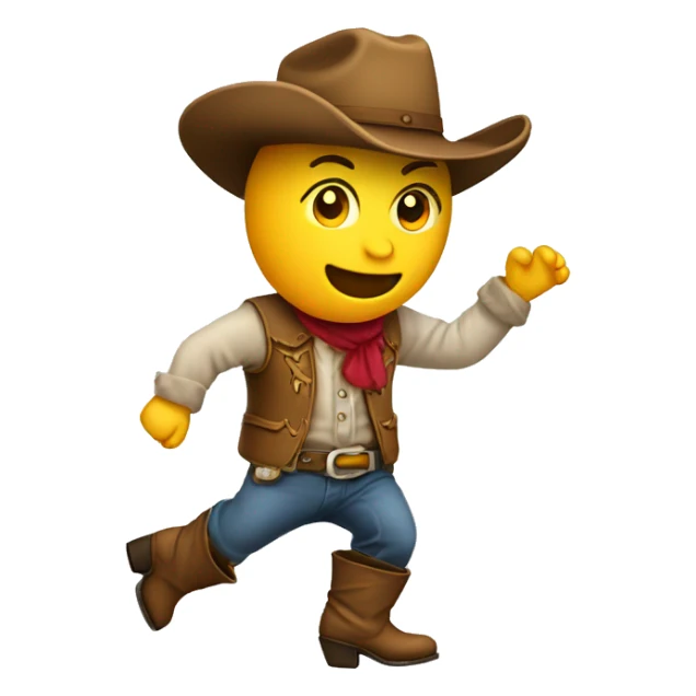 Dancing picked with cowboy boots and hat n sticker