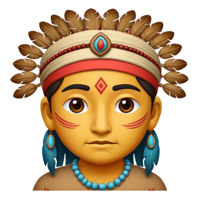 An apach indian emoji respectful sticker