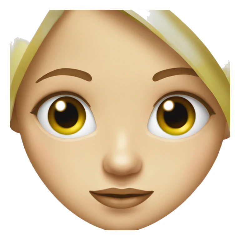 blonde girl blue eyes eating kiwi sticker