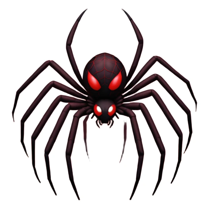 A giant shadow creature with spreading spider legs in a red stormy sky sticker