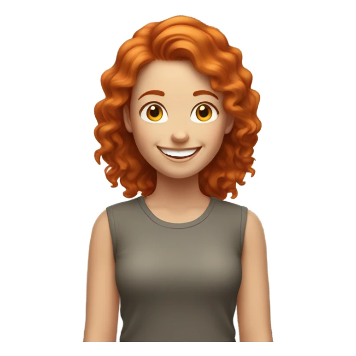Ginger girl happy  sticker