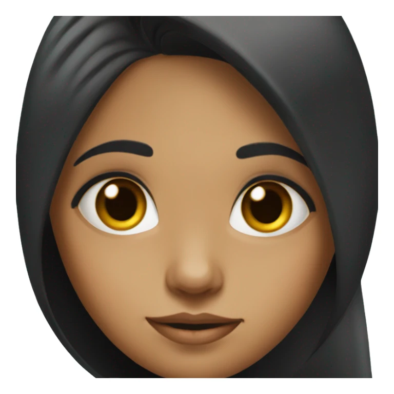  indian girl with long black hair and black eyes sticker