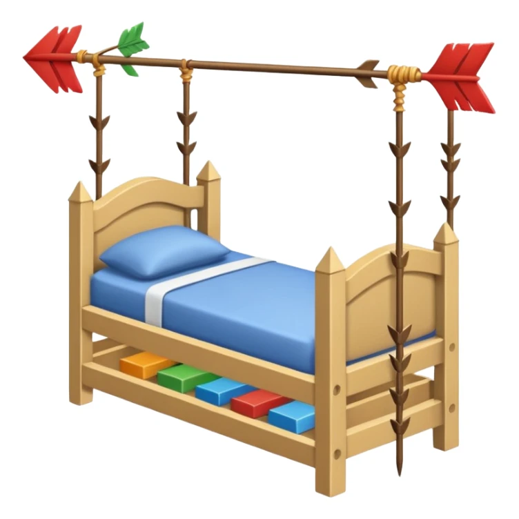 a cot made of arrows, it shold be complete made of arrows sticker