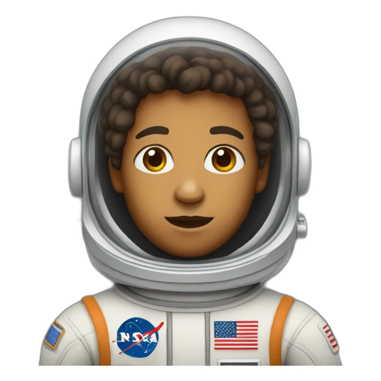 head of an astronaut with olive skin color sticker