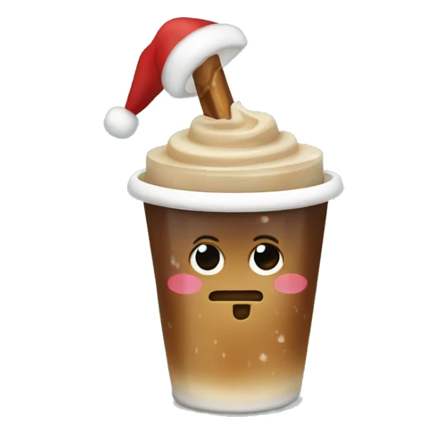 Iced coffee in a Christmas themed cup  sticker