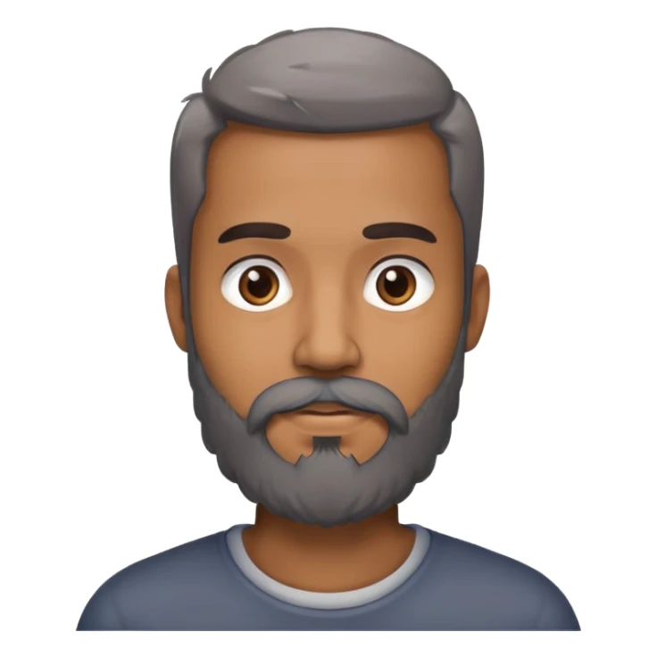 Bold light brown skin man with black and grey beard sticker