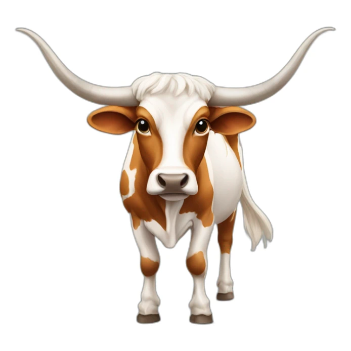 LONGHORN HEIFER WITH 6 FOOT HORNS sticker