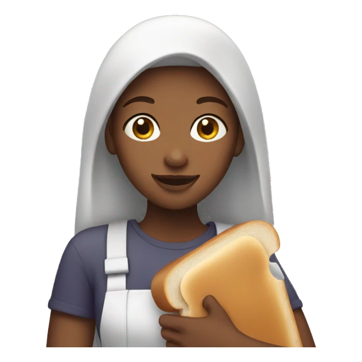 Girl holding sandwich  sticker