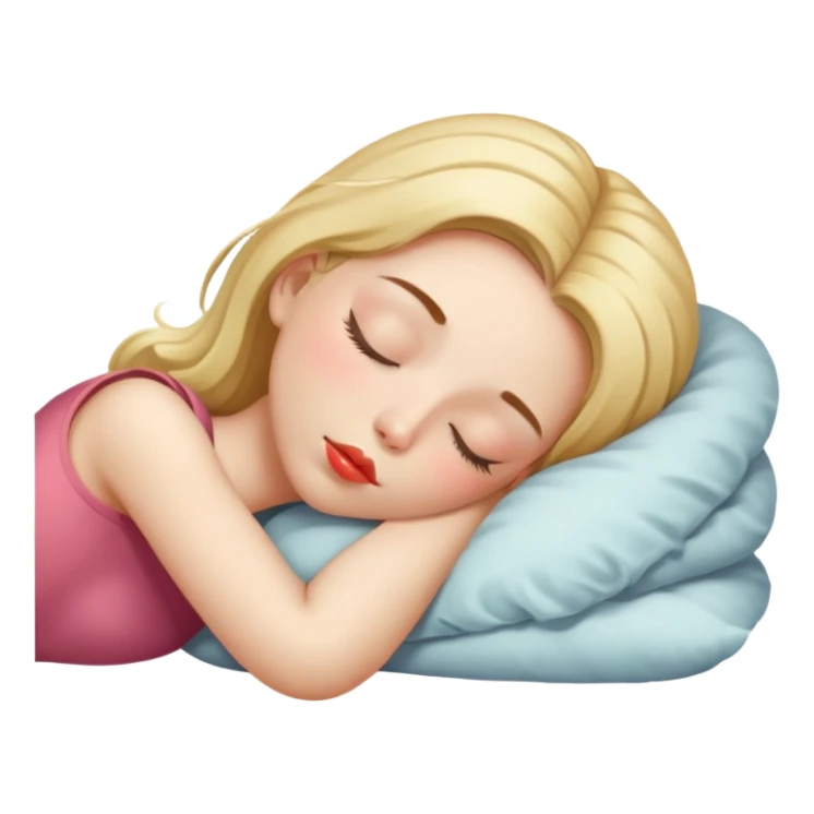 Girl sleep kiss sticker