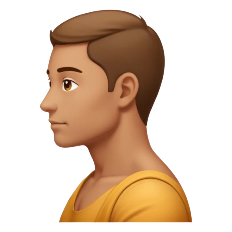 Create a shoulder emoji with all 3 delts visible. Side shoulder view. Arms down and show only shoulder part. Describe shoulder with more details. sticker