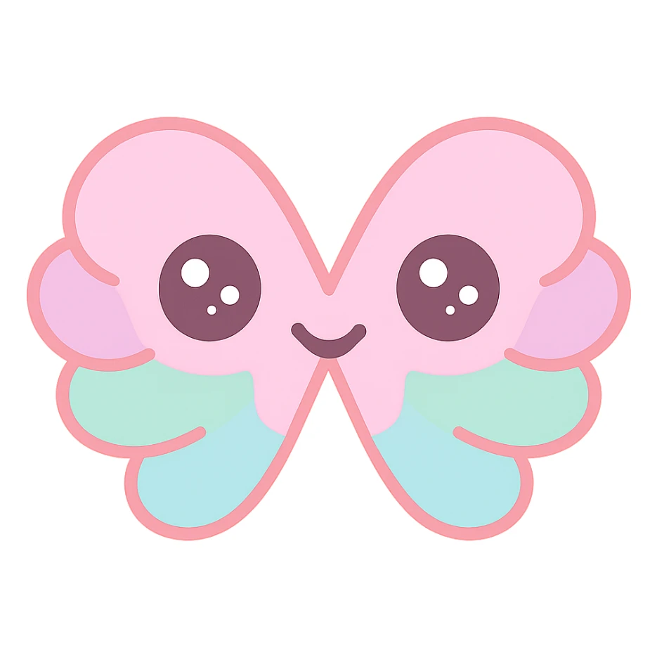 a pair of wings kawaii style sticker