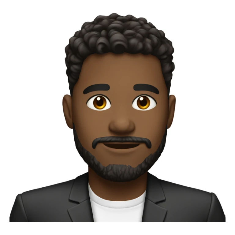 Low taper fade dark brown hair sticker