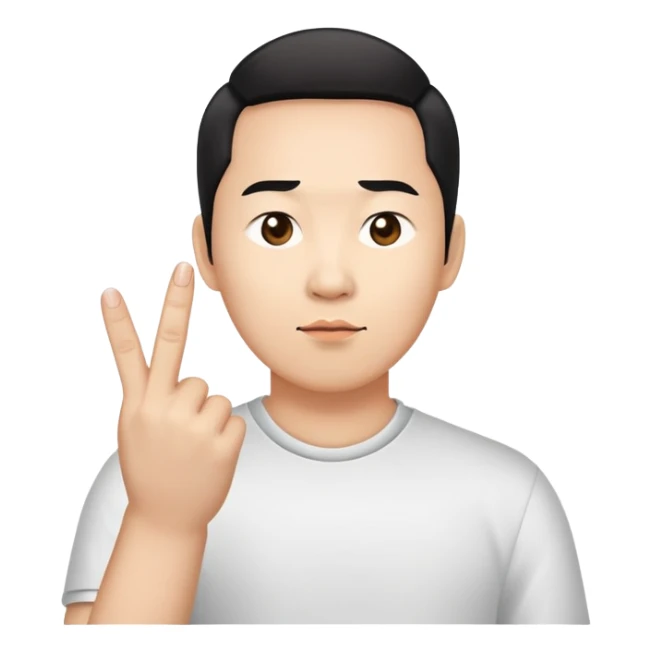 Victor Wong flashing my middle finger sticker